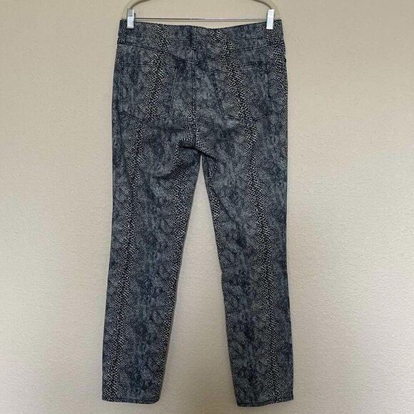 Tory Burch Blue Boa Snakeskin Print Skinny Jeans Size 30 - Picture 4 of 16